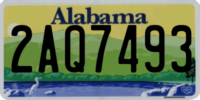 AL license plate 2AQ7493