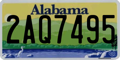 AL license plate 2AQ7495