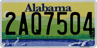 AL license plate 2AQ7504