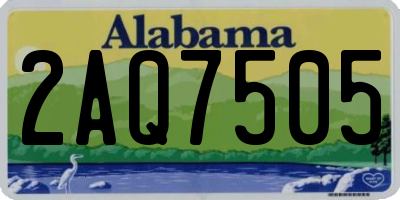 AL license plate 2AQ7505