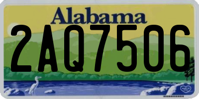 AL license plate 2AQ7506