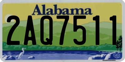 AL license plate 2AQ7511