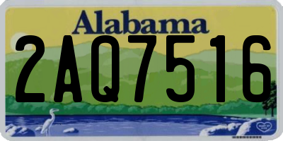 AL license plate 2AQ7516