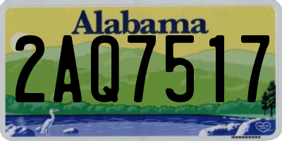 AL license plate 2AQ7517