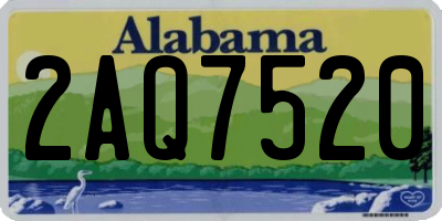 AL license plate 2AQ7520