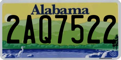 AL license plate 2AQ7522