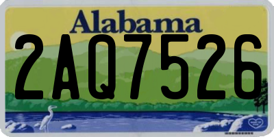 AL license plate 2AQ7526