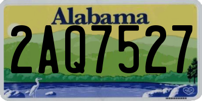 AL license plate 2AQ7527