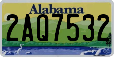 AL license plate 2AQ7532