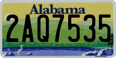 AL license plate 2AQ7535