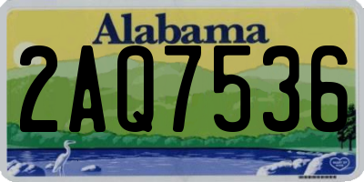 AL license plate 2AQ7536