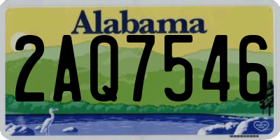 AL license plate 2AQ7546