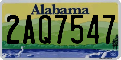 AL license plate 2AQ7547