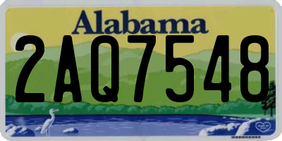 AL license plate 2AQ7548