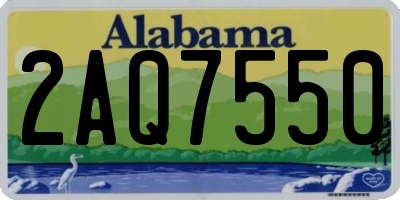 AL license plate 2AQ7550