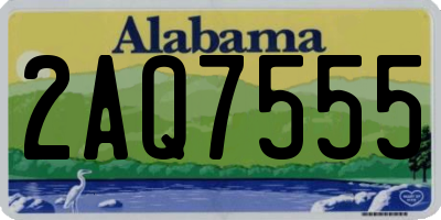 AL license plate 2AQ7555