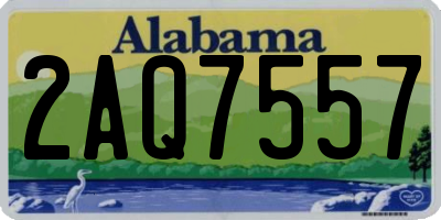 AL license plate 2AQ7557