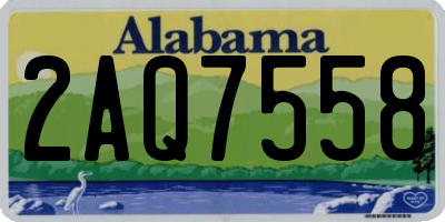 AL license plate 2AQ7558