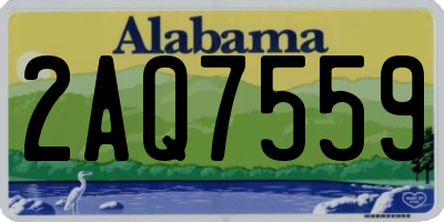 AL license plate 2AQ7559