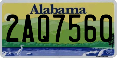 AL license plate 2AQ7560