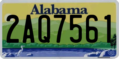 AL license plate 2AQ7561