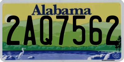 AL license plate 2AQ7562