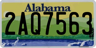 AL license plate 2AQ7563