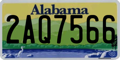 AL license plate 2AQ7566