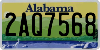 AL license plate 2AQ7568