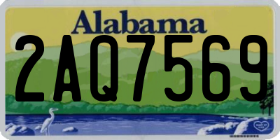 AL license plate 2AQ7569