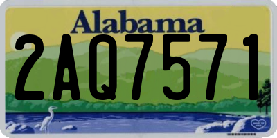 AL license plate 2AQ7571