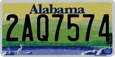 AL license plate 2AQ7574