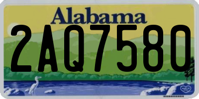 AL license plate 2AQ7580
