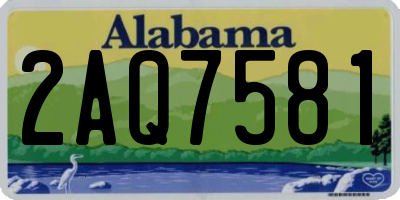 AL license plate 2AQ7581