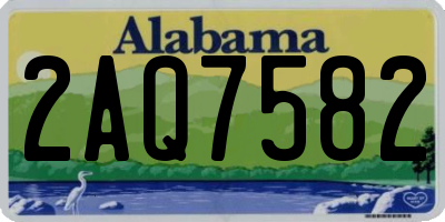 AL license plate 2AQ7582