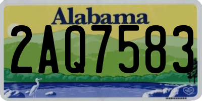 AL license plate 2AQ7583