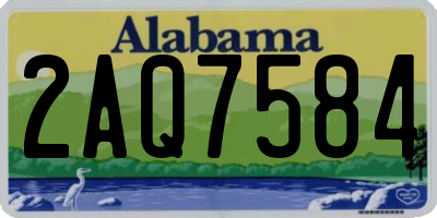AL license plate 2AQ7584