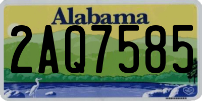 AL license plate 2AQ7585