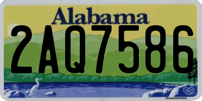 AL license plate 2AQ7586