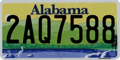 AL license plate 2AQ7588