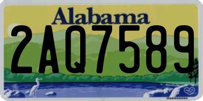 AL license plate 2AQ7589