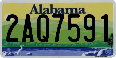 AL license plate 2AQ7591