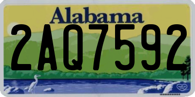 AL license plate 2AQ7592