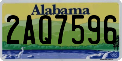 AL license plate 2AQ7596