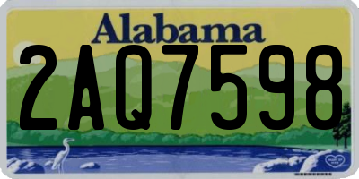 AL license plate 2AQ7598