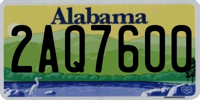 AL license plate 2AQ7600