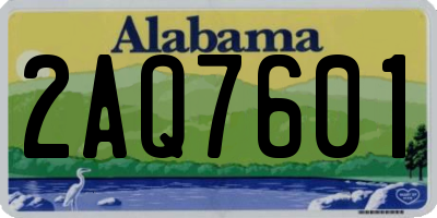 AL license plate 2AQ7601