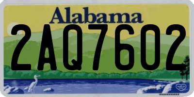 AL license plate 2AQ7602