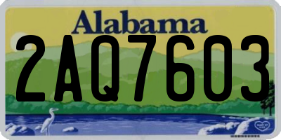 AL license plate 2AQ7603