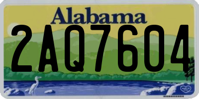 AL license plate 2AQ7604